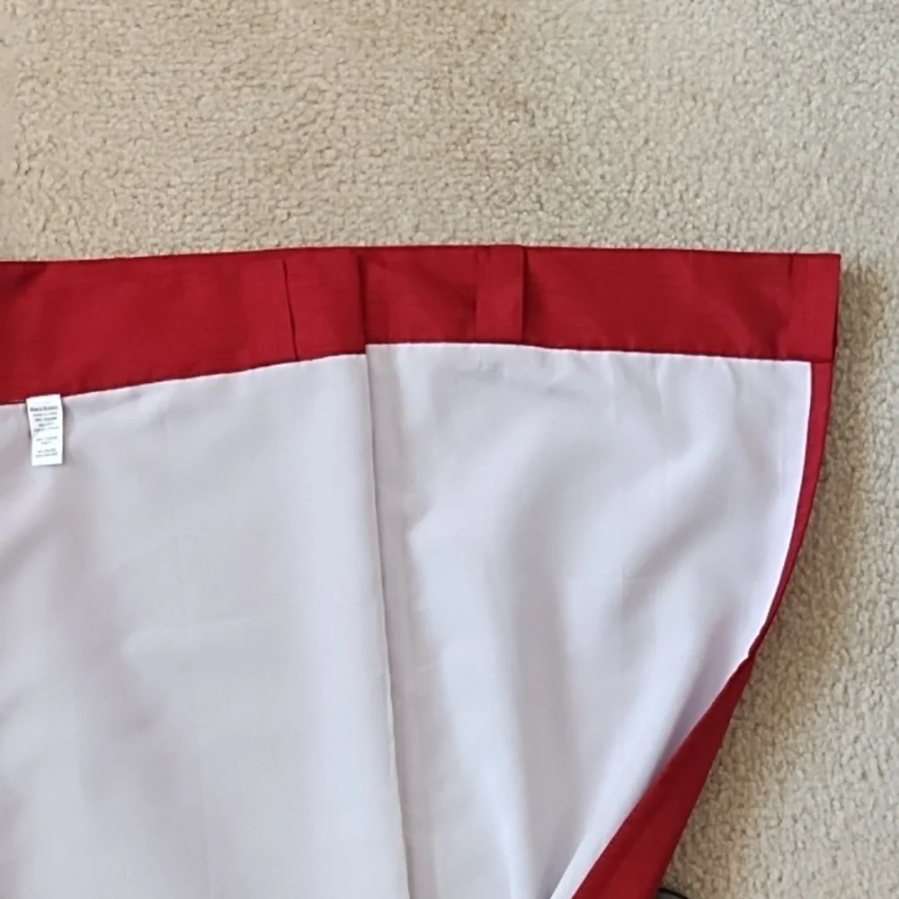 Cost Plus World Market Raspberry Red Curtain Panels With Tiebacks 42 x 84 Inches